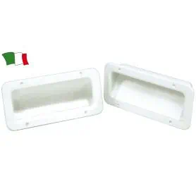 Recessed white handle
