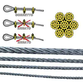 CAVO ACCIAIO INOX AISI 316 - D.3mm - 133 FILI