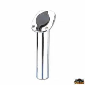 Portacanna da incasso acciaio inox 316 tappo nero