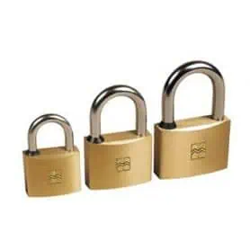 LUCCHETTO AD ARCO IN OTTONE DA 40 mm.