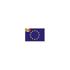 EU + Italy flag cm. 30 x 45