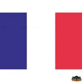 France heavyweight polyester flag sticker 30x20