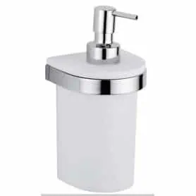 Dispenser sapone da parete nero materico Atlantis