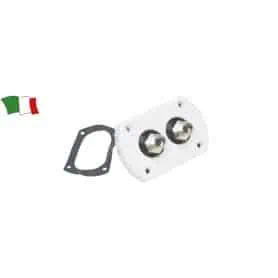 Kit passaparatia bianco per tubo doppio raccordato