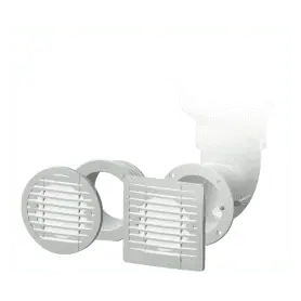 Presa aria in ABS antiUV per tubi di areaz. D.110x7mm