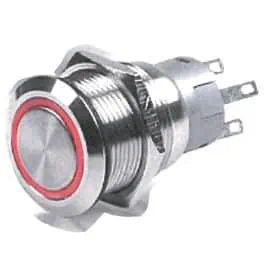 Stainless Steel Red Crown 7Amp 12v ON-OFF Switch