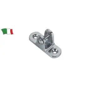 Forcella in ottone cromato a base piana per cappottine