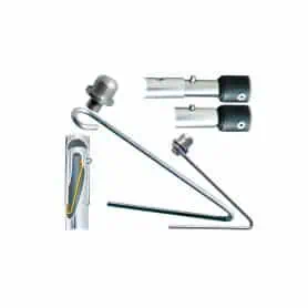 STAINLESS STEEL SPRING WITH LATCH FOR PIPES, PER PIECE.