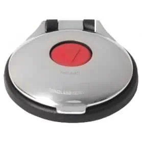 Stainless steel/red foot control