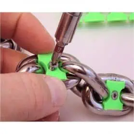Segnacatena inserto in polimero per catena da 12 mm