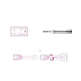 Prolunga angolare mm.125 da 1/2  an/125