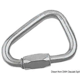 Delta carabiner with screw gate opening