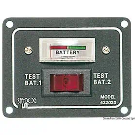 Panel - test for 2 batteries with a switch to activate it.