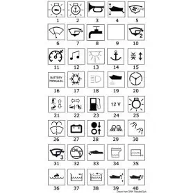 Illuminated symbol bascules
