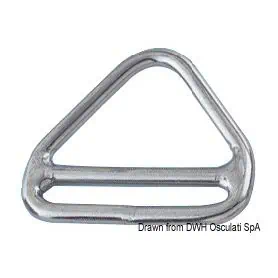Anello triangolare con barretta per zerli