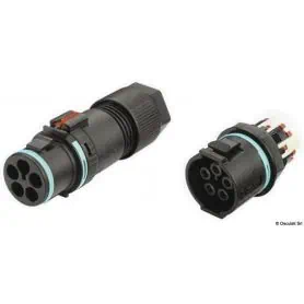 Panel or wall-mounted socket/plug 2/3/4 poles snap-in