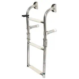 Folding ladder wall mounting.