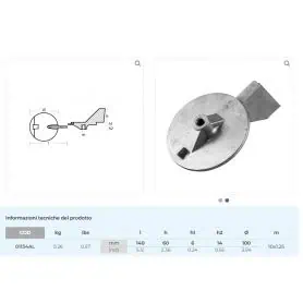 Pinna Yamaha 220HP SX 10x1,25