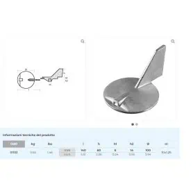 Pinna per fuoribordo Yamaha V6 - 150 -225HP