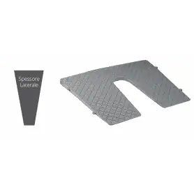 Grey stern guard plate, 450 x 360 mm