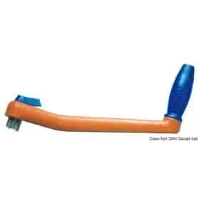 Floating handle for winch.