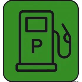 Adesivo carico benzina (foglio da 10 loghi)  25 x 27