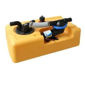 Black and gray water tank, 83 liters