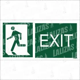 TARGHETTA EXIT MAN RUNNING LEFT CM.15X30