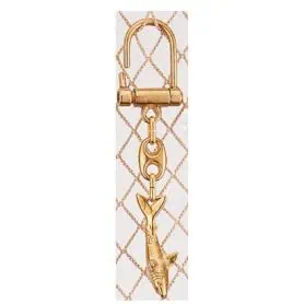 PORTACHIAVI OTTONE CON SQUALO