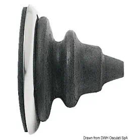 Ghiera passacavi inox con soffietto Dutral nero