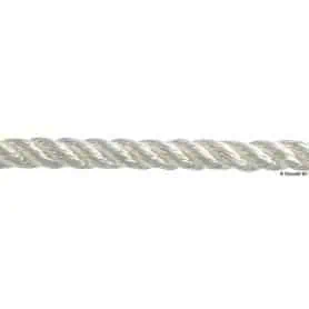 Twisted 3-ply polypropylene rope.