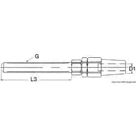Terminale inox tenditore Ø 3 mm