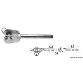 Terminale inox forcella Ø 3 mm