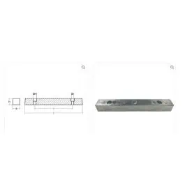 PIASTRA IN ZINCO SENZA INSERTO 230X30X25 F.8,5-10
