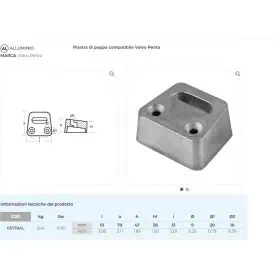 VOLVO PENTA S.DRIVE COMPATIBLE MOUNTING PLATE