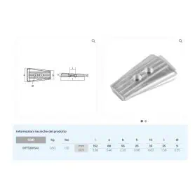 PIASTRA IN ALLUMINIO PIEDE COMPATIBILE VOLVO P. SX 2FORI
