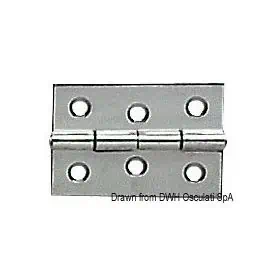 POLISHED STAINLESS STEEL HINGE 60x40 - 8049 A
