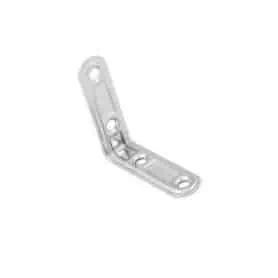 PIASTRINA AD ANGOLO T.D. IN ACCIAIO INOX 60 mm.