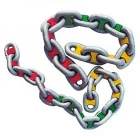 Segna catena bianco da 6 mm