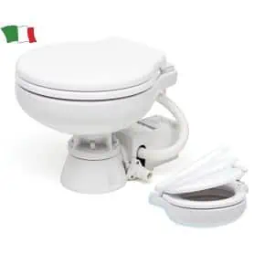 TOILET ELETTR. 12V  COPERCHIO LEGNO LACCATO
