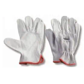 COWHIDE GLOVE, SUEDE BACK, SIZE 9.